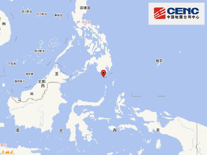 苏拉威西海发生6.4级地震 震源深度50千米