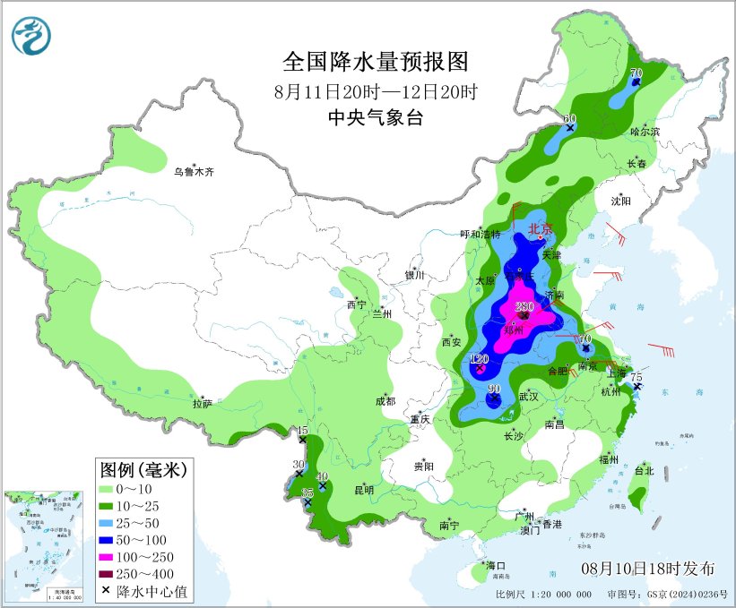 北京多区发布暴雨红色预警！台风“白海豚”会重现“杜苏芮”强度吗？