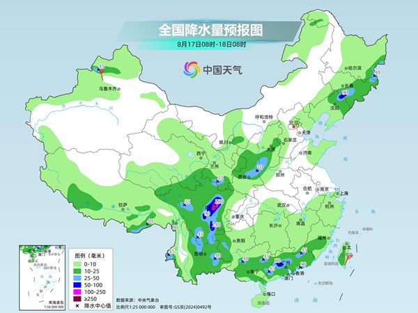 我国中东部高温闷热天气发展 四川盆地强降雨频繁局地有大暴雨