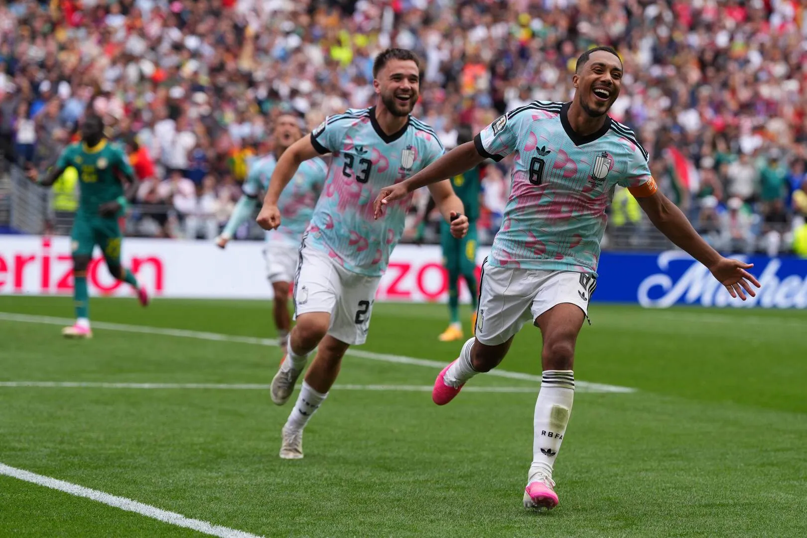 Belgium fans erupt after latest-ever goal seals place in last 16