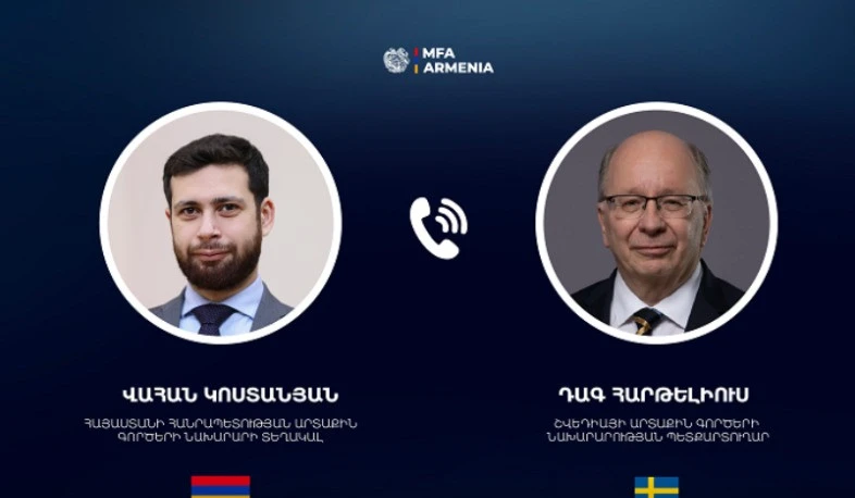 Վահան Կոստանյանը և Շվեդիայի ԱԳՆ պետքարտուղարը քննարկել են Հայաստան-ԵՄ ռազմավարական օրակարգը