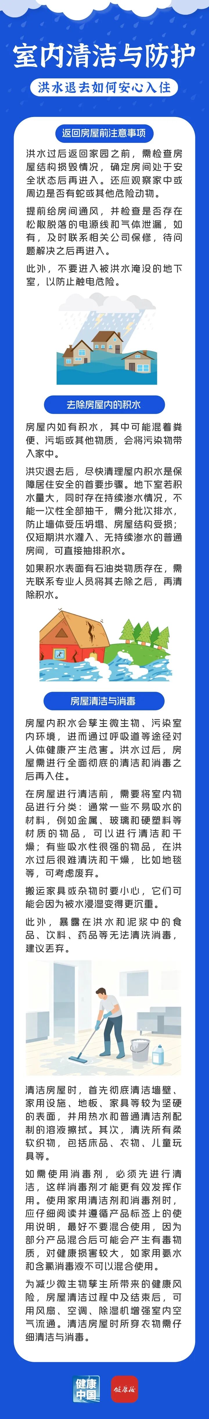 洪水过后，室内清洁防护这样做更安全