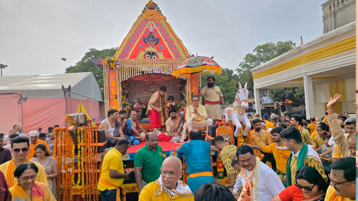 गुरुग्राम: धूमधाम से निकली तीसरी श्री जगन्नाथ रथ यात्रा, बड़ी संख्या में श्रद्धालु हुए शामिल