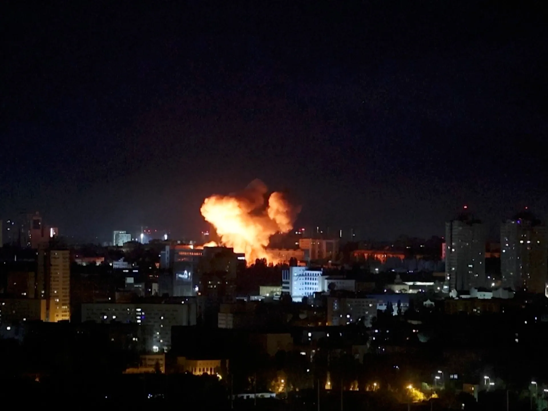 At least one killed as Russian ballistic missiles hit Kyiv