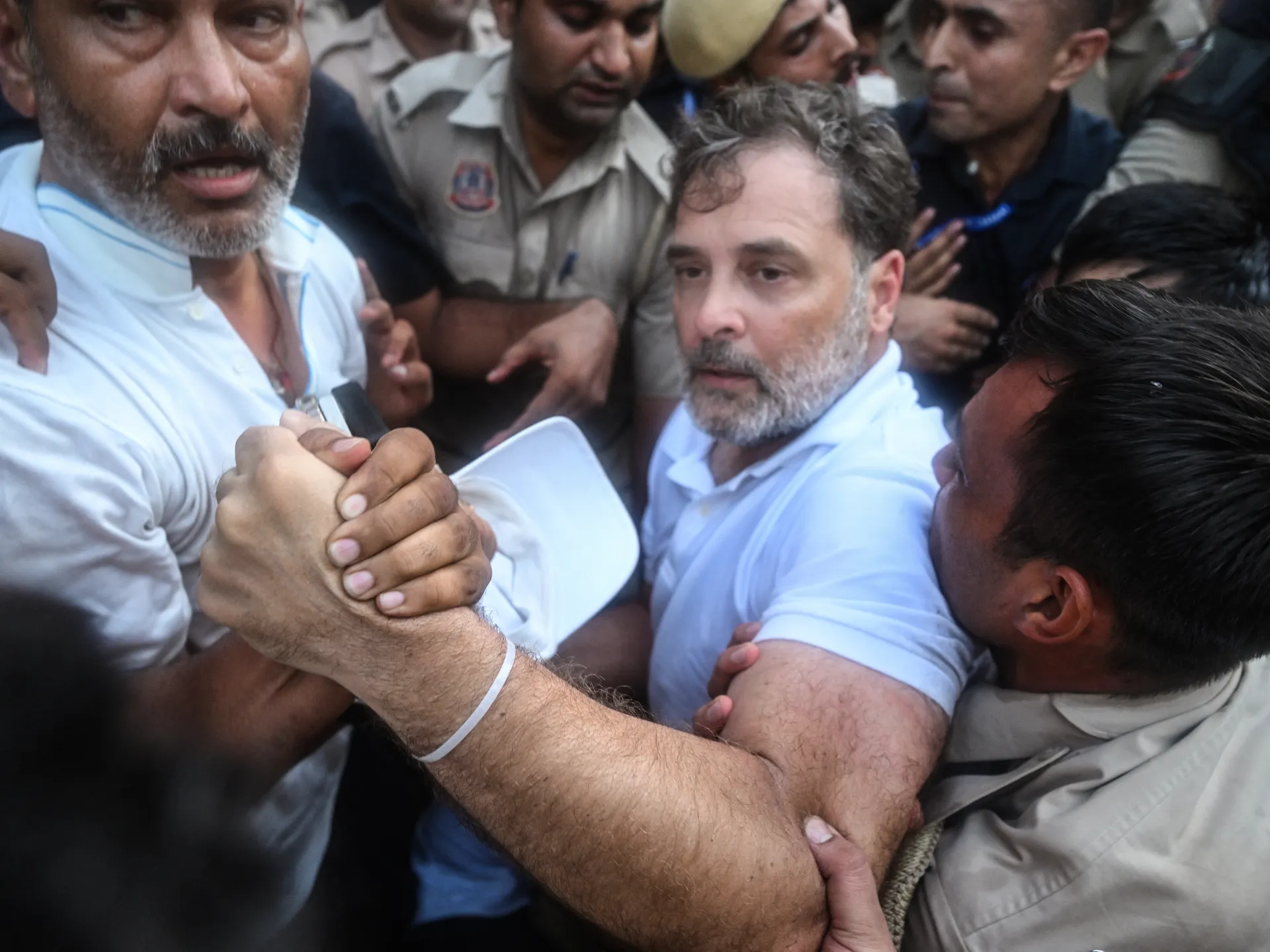 Police arrest Indian opposition leader Gandhi as protests continue to grow