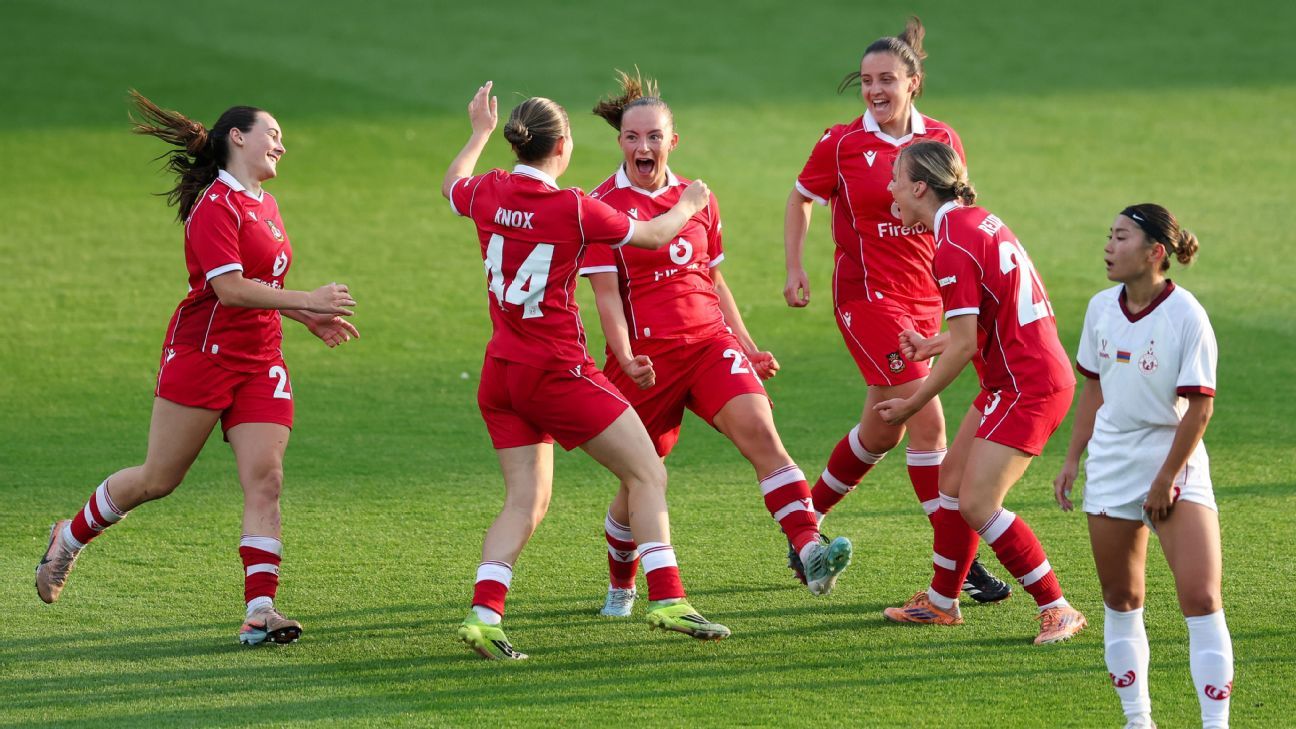Wrexham Women earn historic win in UWCL debut
