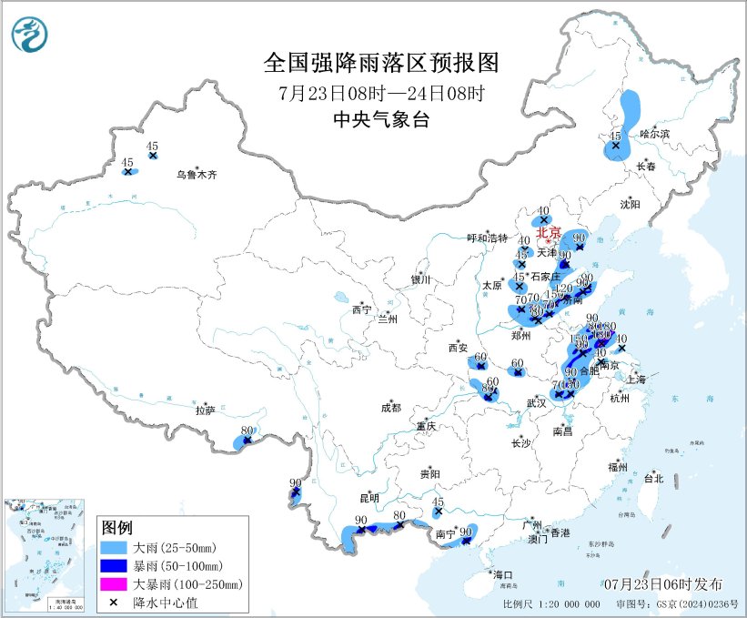 广西云南江淮黄淮等地有较强降水 内蒙古华北东北地区多对流天气