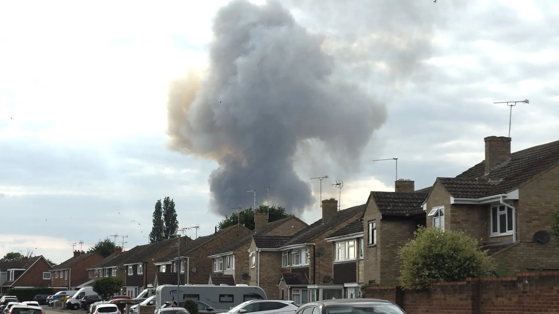 Firefighters battle fire after fertiliser explosion in England