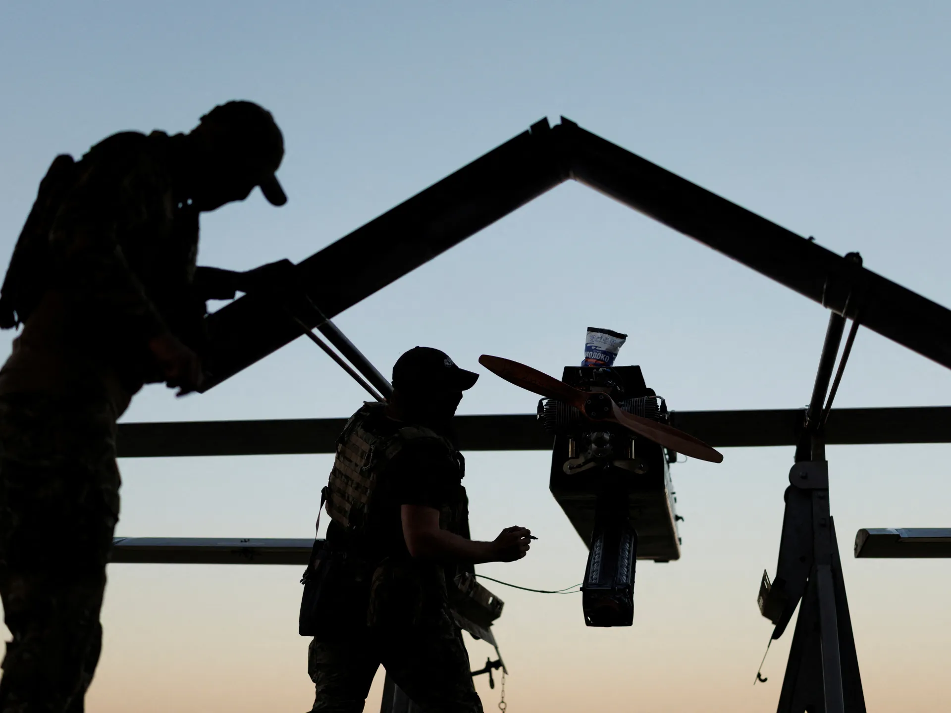 Russian industrial sites on fire after Ukrainian drone attacks